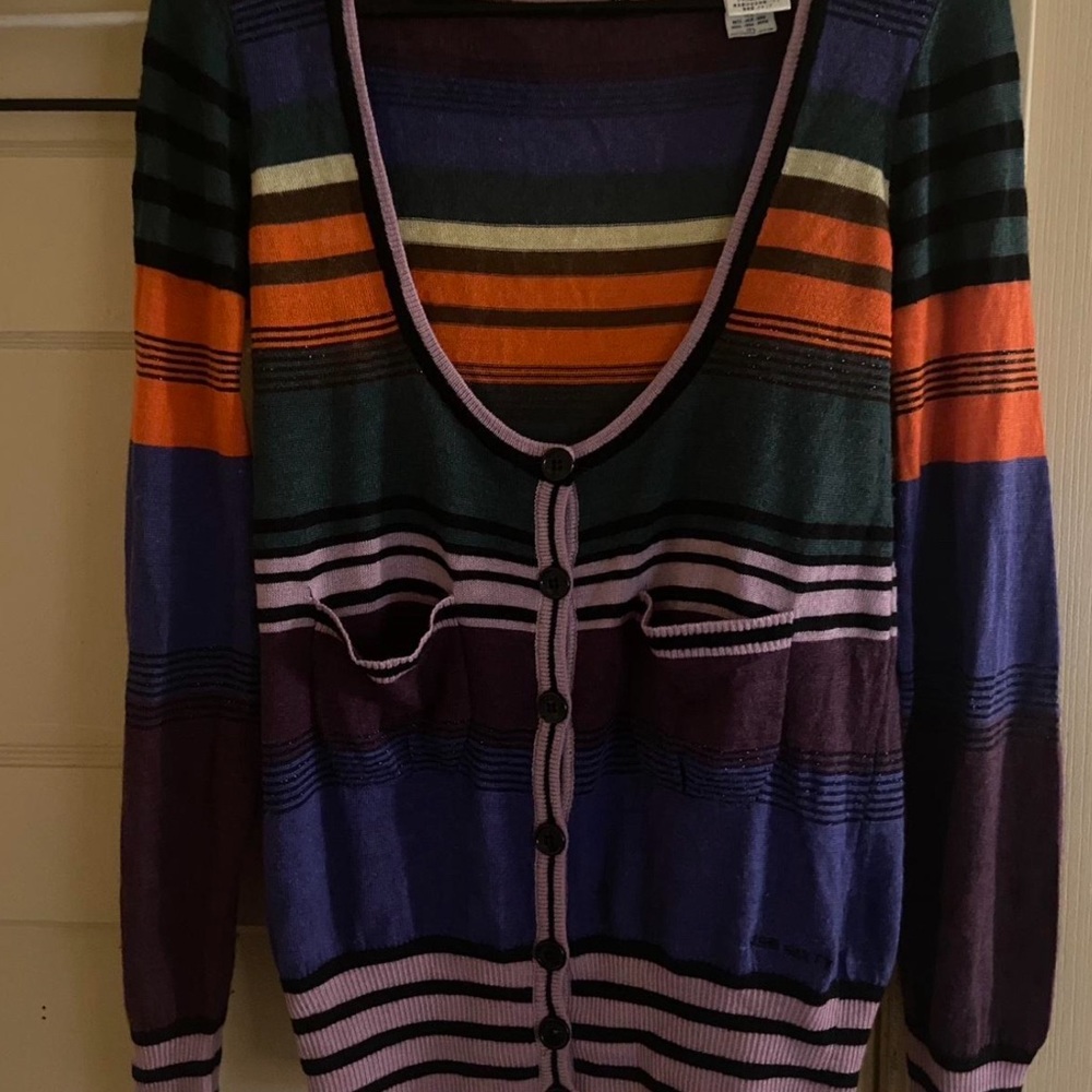 Miss Sixty Multicolored Cardigan with Buttons